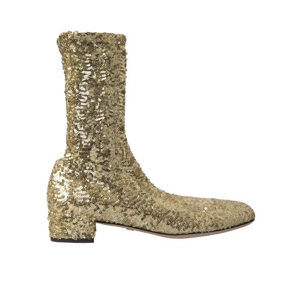 Dolce & Gabbana Women Gold Boots - Picture 1 of 8